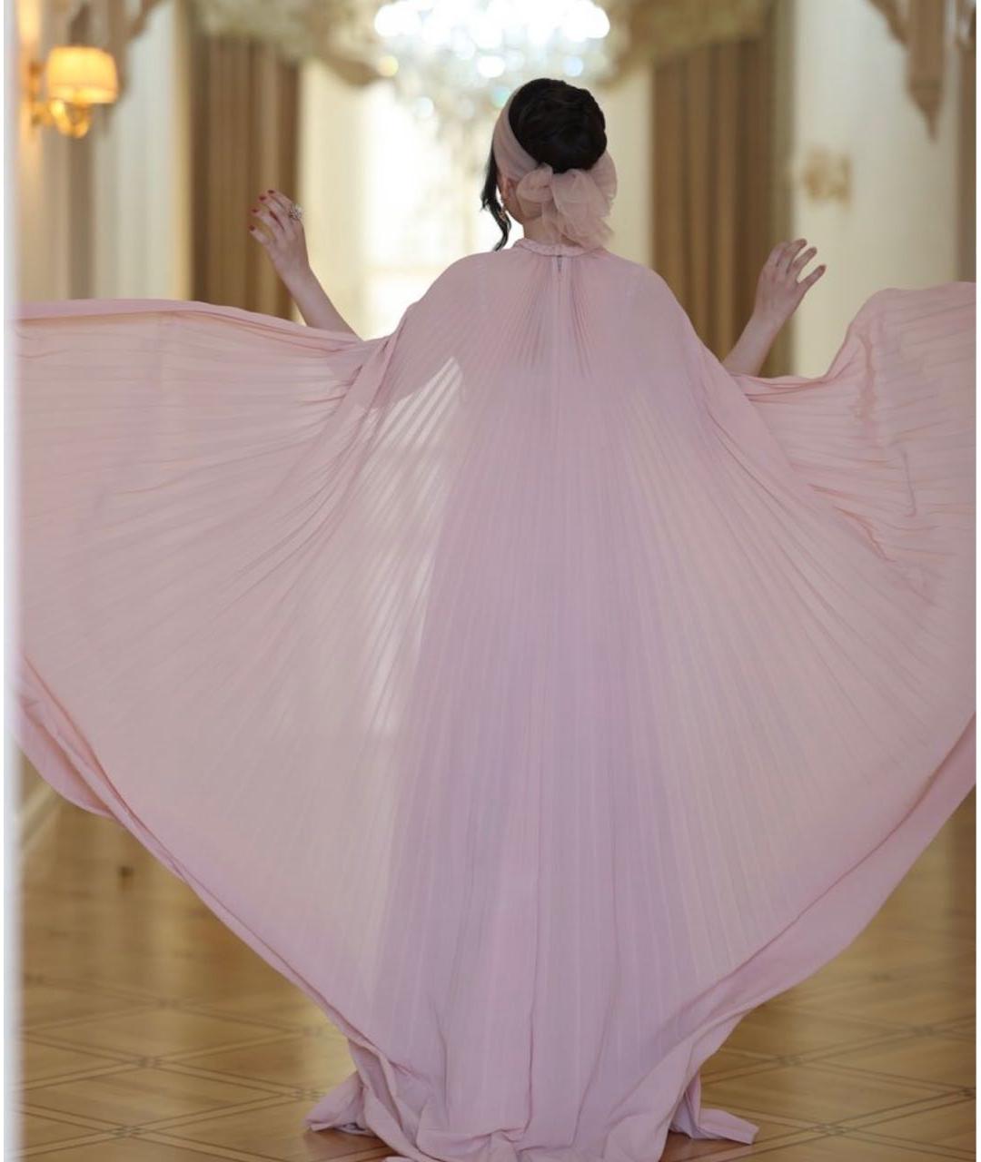 ELIE SAAB Розовое хлопковое вечернее платье, фото 2