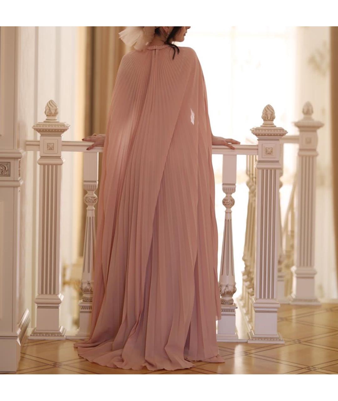 ELIE SAAB Розовое хлопковое вечернее платье, фото 3