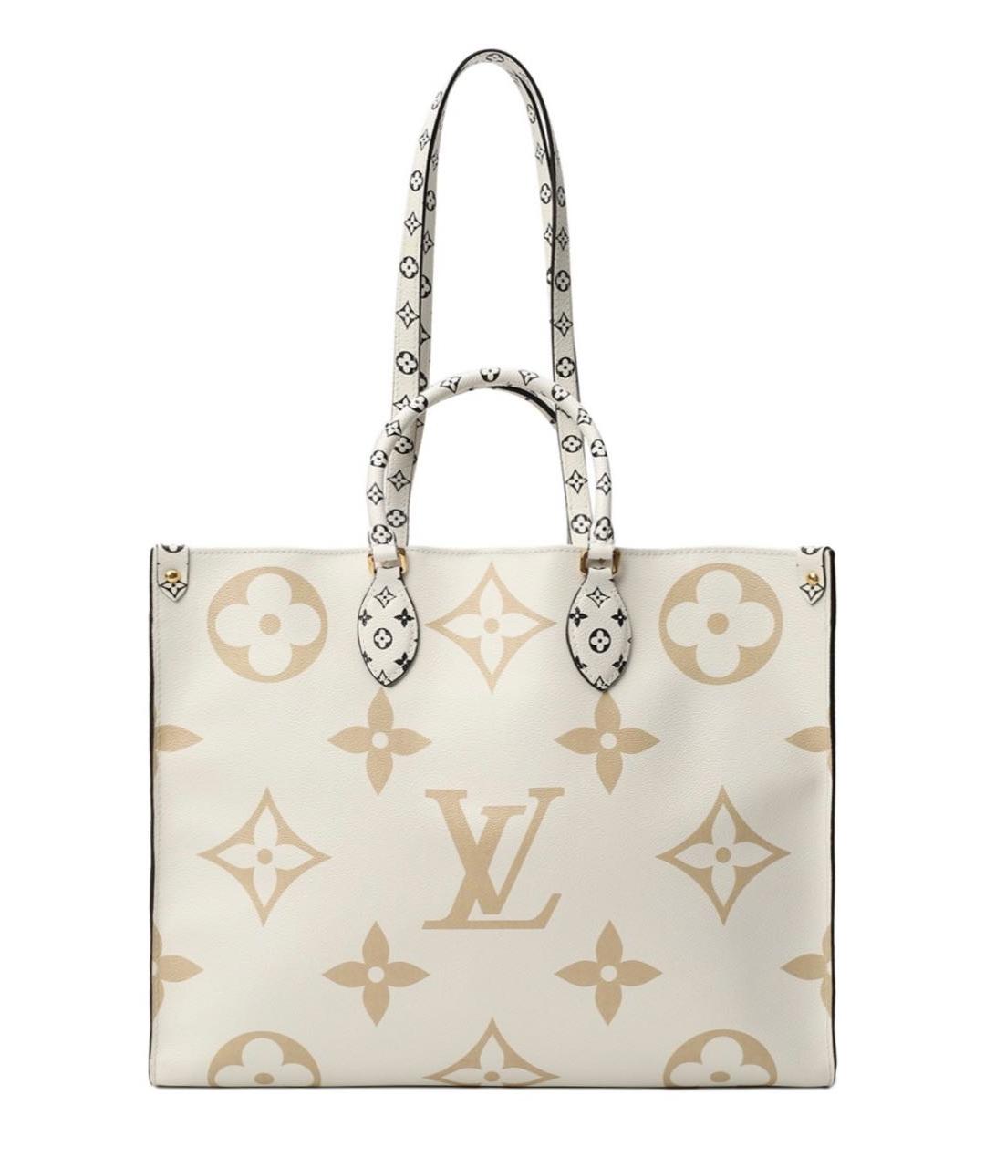 LOUIS VUITTON Белая кожаная сумка тоут, фото 1