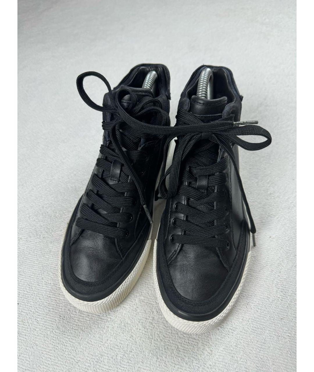 RAG&BONE Черные кожаные кроссовки, фото 2