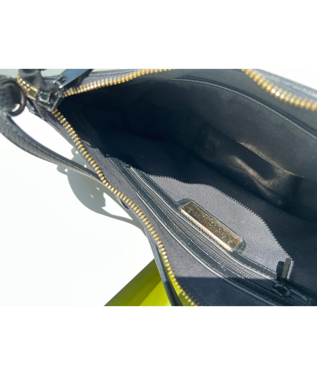 ERMANNO SCERVINO Черная сумка с короткими ручками из искусственной кожи, фото 4