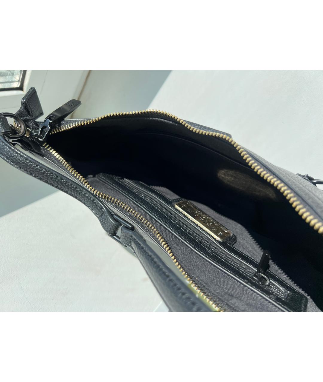 ERMANNO SCERVINO Черная сумка с короткими ручками из искусственной кожи, фото 3