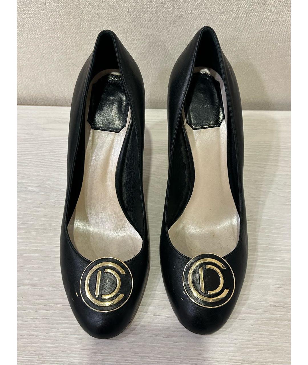 CHRISTIAN DIOR PRE-OWNED Черные кожаные туфли, фото 2