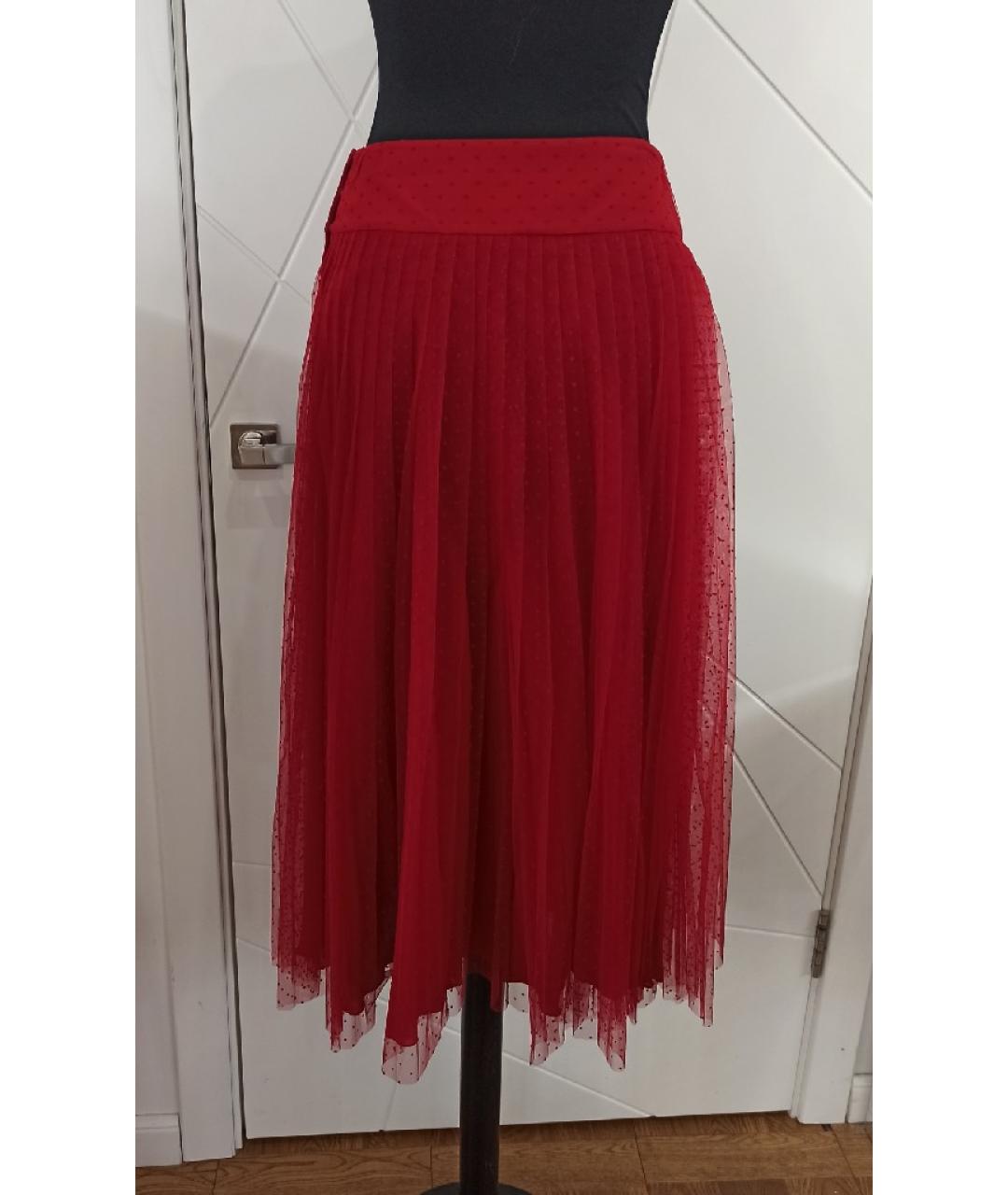 CHRISTIAN DIOR Красная юбка миди, фото 3