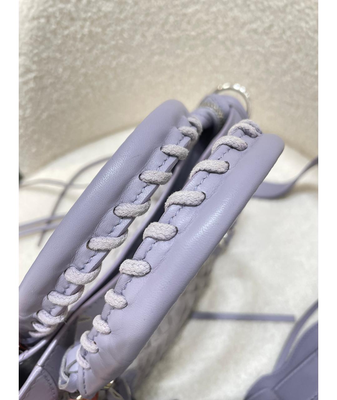 BALENCIAGA Фиолетовая кожаная сумка через плечо, фото 7