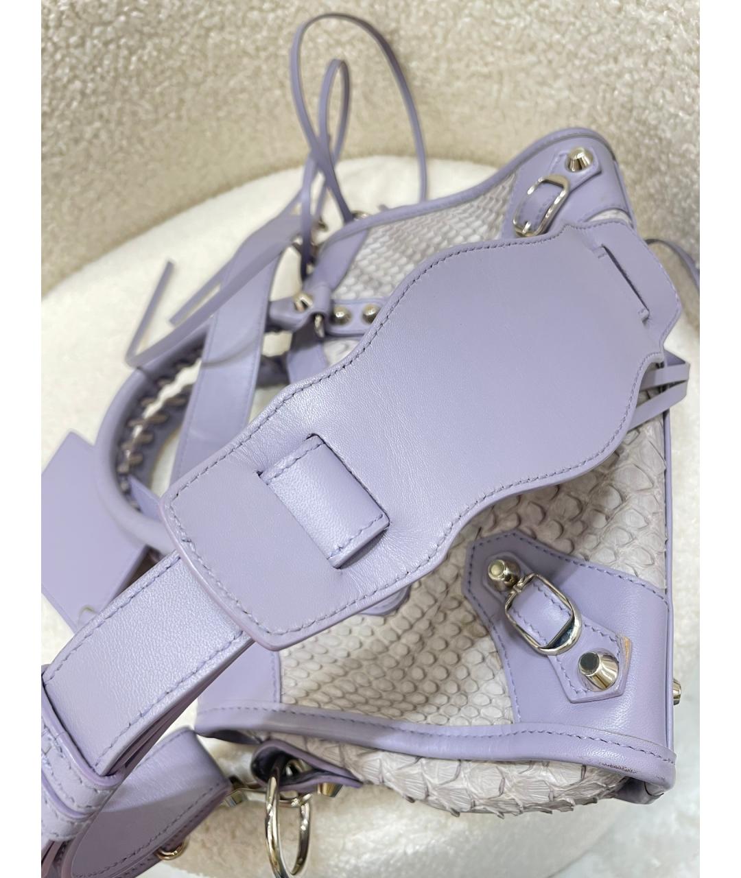 BALENCIAGA Фиолетовая кожаная сумка через плечо, фото 8