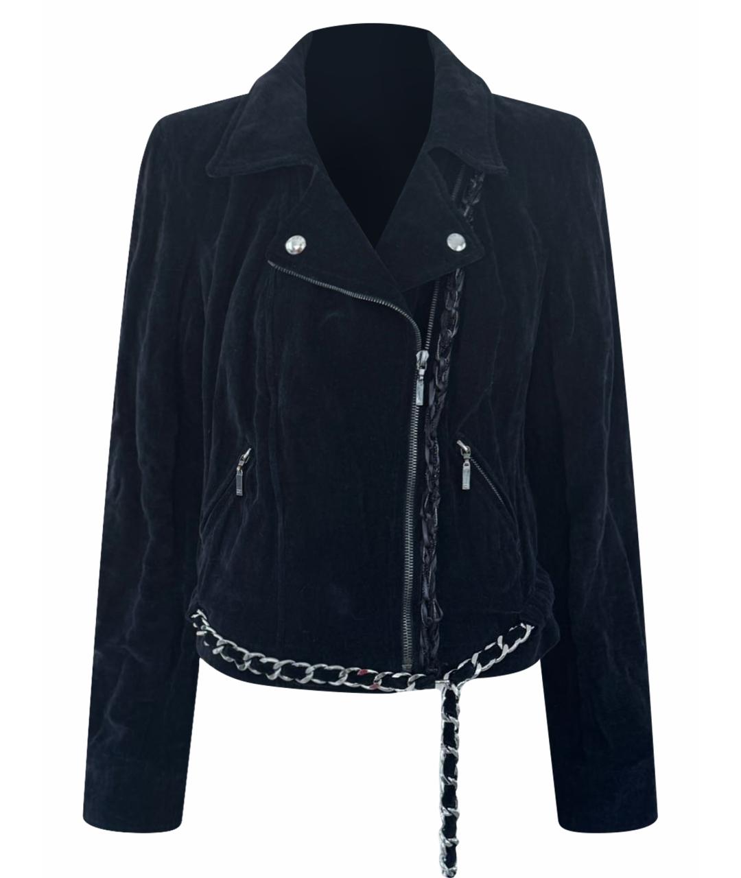 CHANEL PRE-OWNED Черная бархатная куртка, фото 1