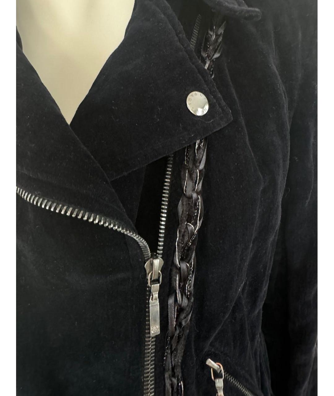 CHANEL PRE-OWNED Черная бархатная куртка, фото 3