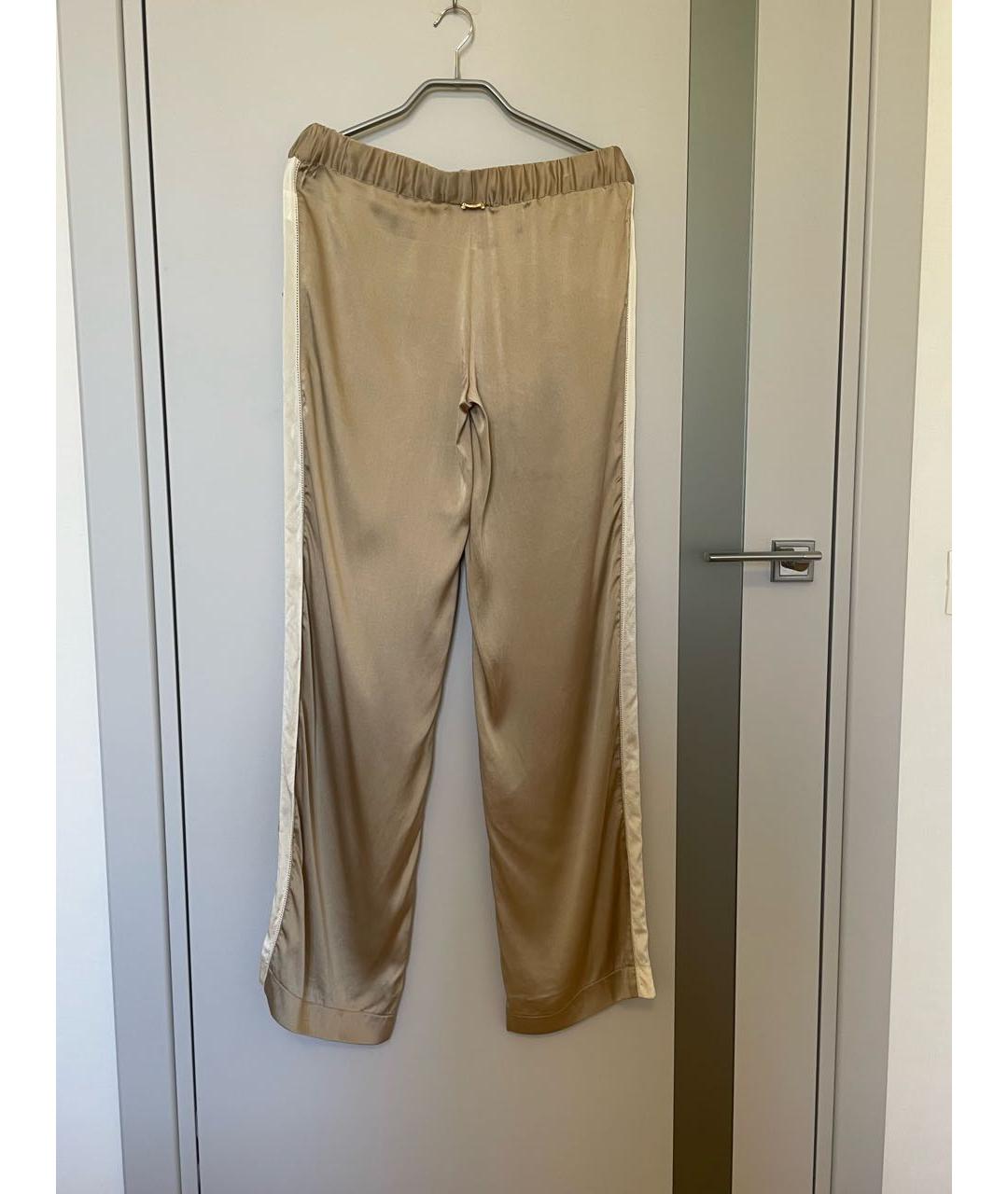 FAITH CONNEXION Золотые шелковые прямые брюки, фото 6