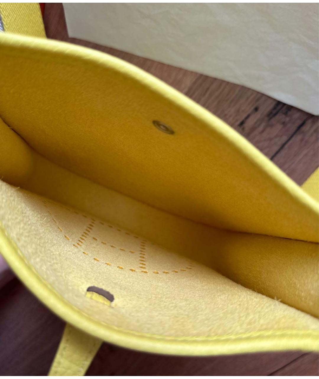 HERMES PRE-OWNED Желтая кожаная сумка через плечо, фото 7
