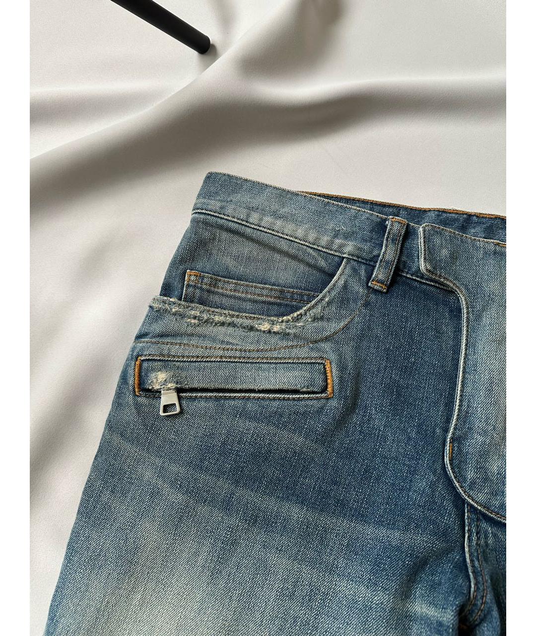 BALMAIN Голубые хлопковые джинсы скинни, фото 5