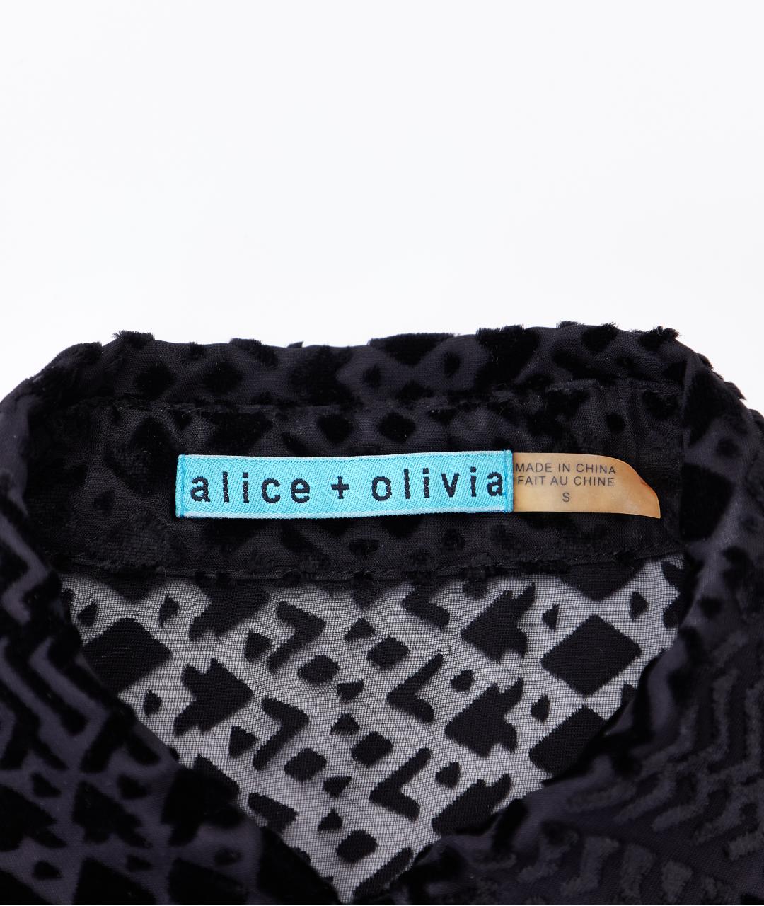 ALICE+OLIVIA Черная блузы, фото 4