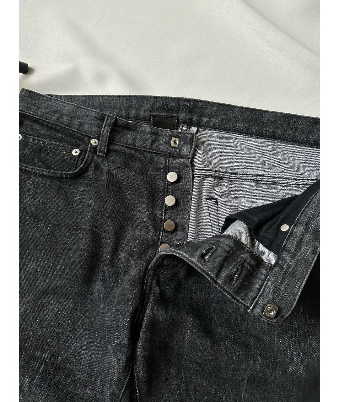DIOR HOMME Черные хлопковые прямые джинсы, фото 6