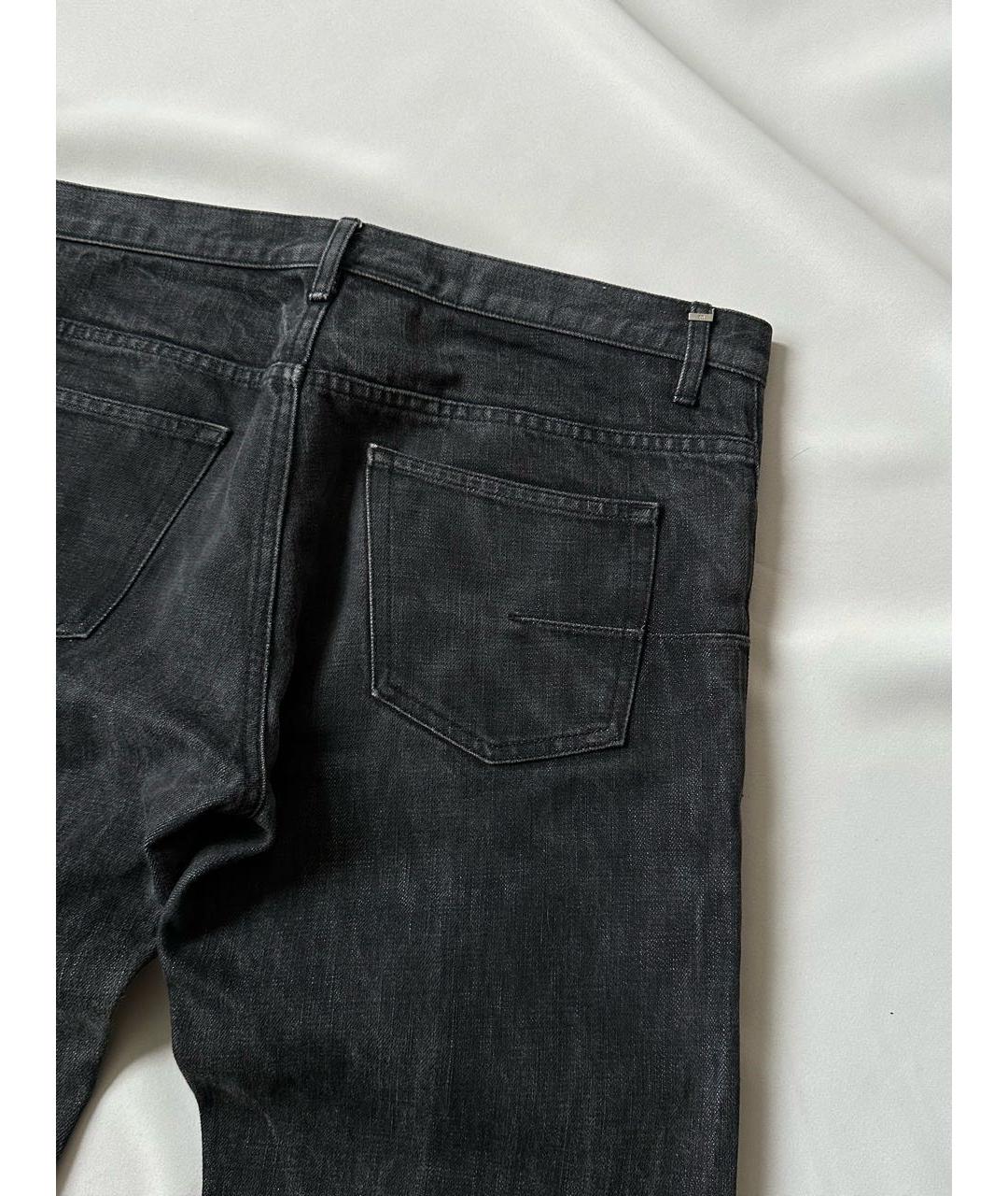 DIOR HOMME Черные хлопковые прямые джинсы, фото 7