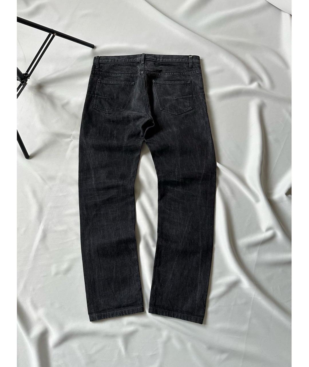 DIOR HOMME Черные хлопковые прямые джинсы, фото 2