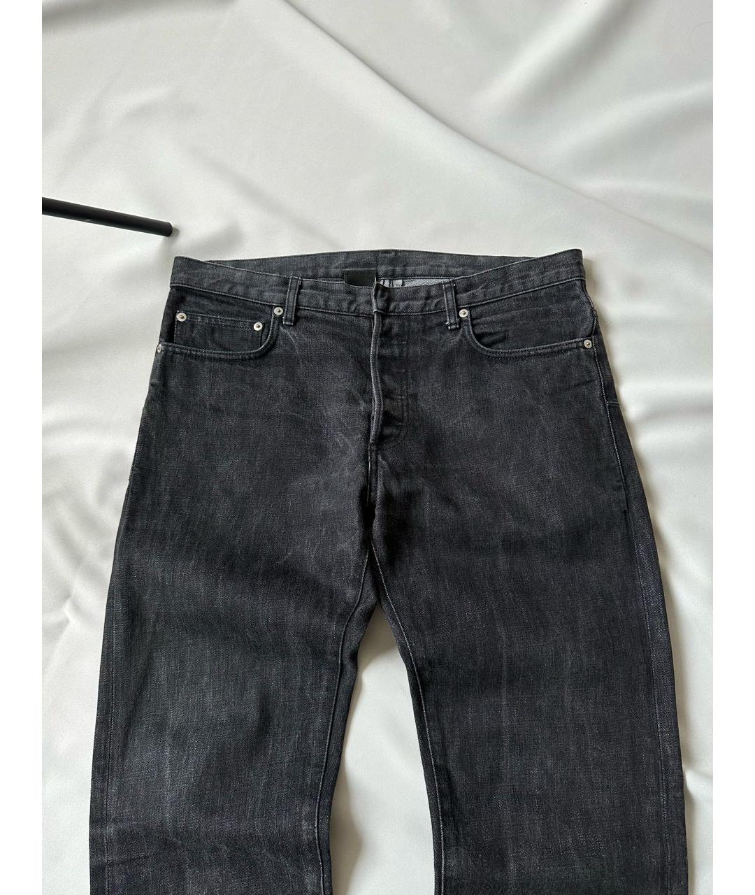DIOR HOMME Черные хлопковые прямые джинсы, фото 3