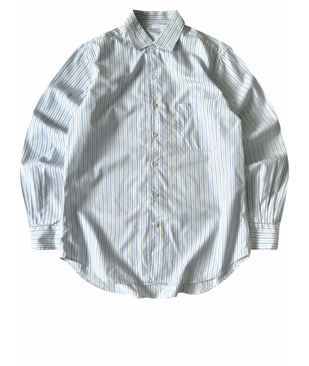 LORO PIANA Белая хлопковая классическая рубашка, фото 1
