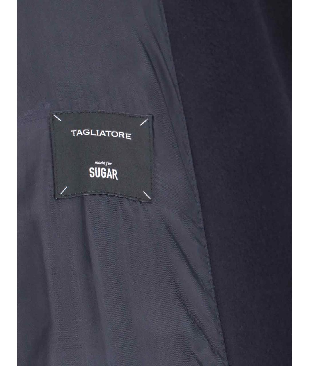 TAGLIATORE Темно-синее шерстяное пальто, фото 3