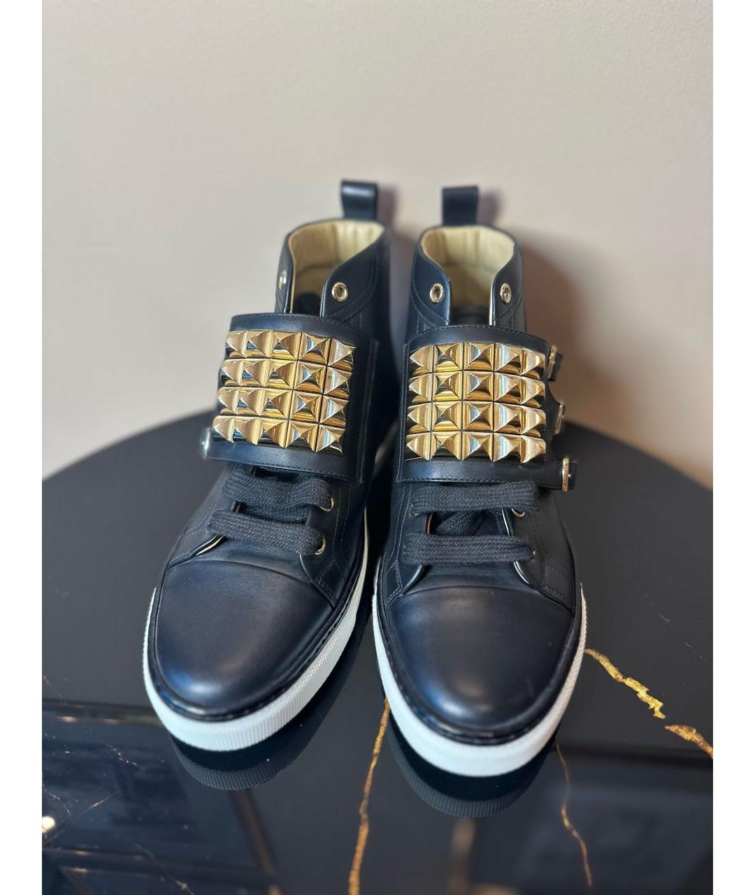 HERMES PRE-OWNED Черные кожаные кроссовки, фото 2