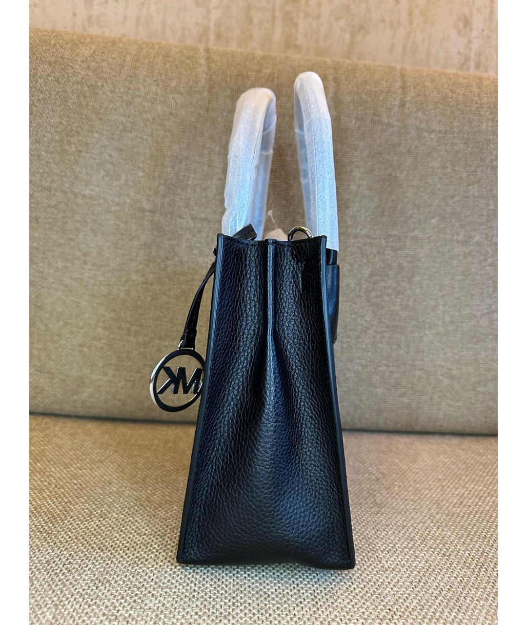 MICHAEL KORS Черная сумка с короткими ручками из искусственной кожи, фото 4