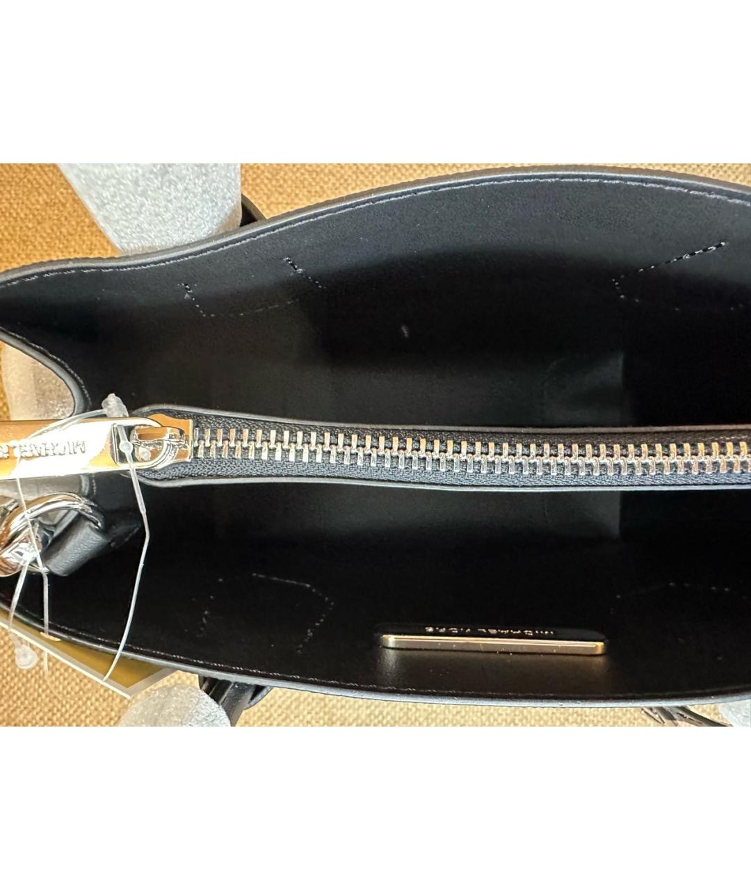 MICHAEL KORS Черная сумка с короткими ручками из искусственной кожи, фото 5
