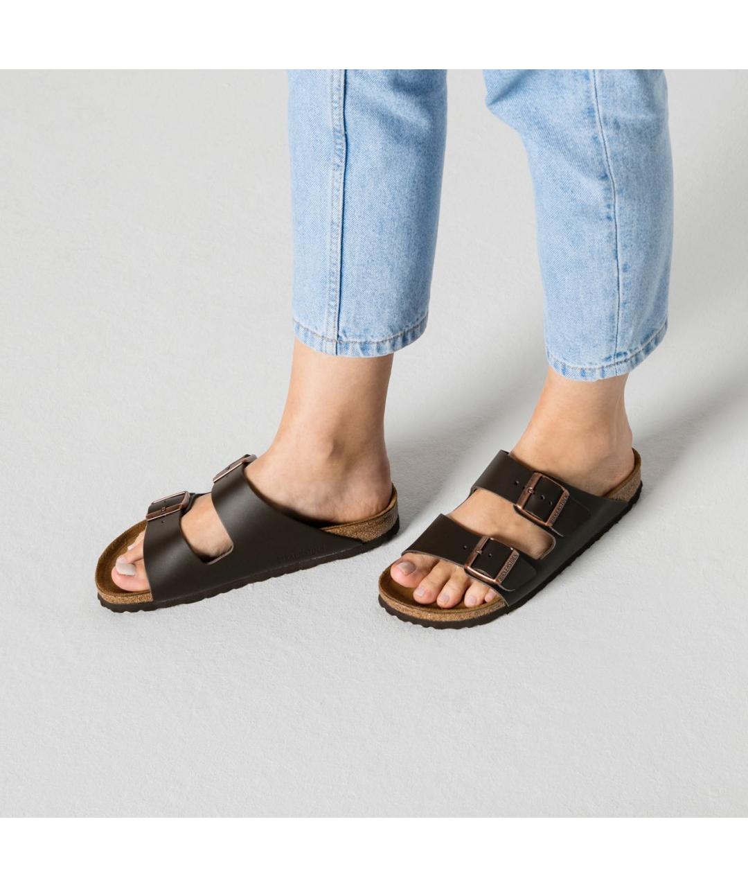 BIRKENSTOCK Коричневые кожаные сандалии, фото 7