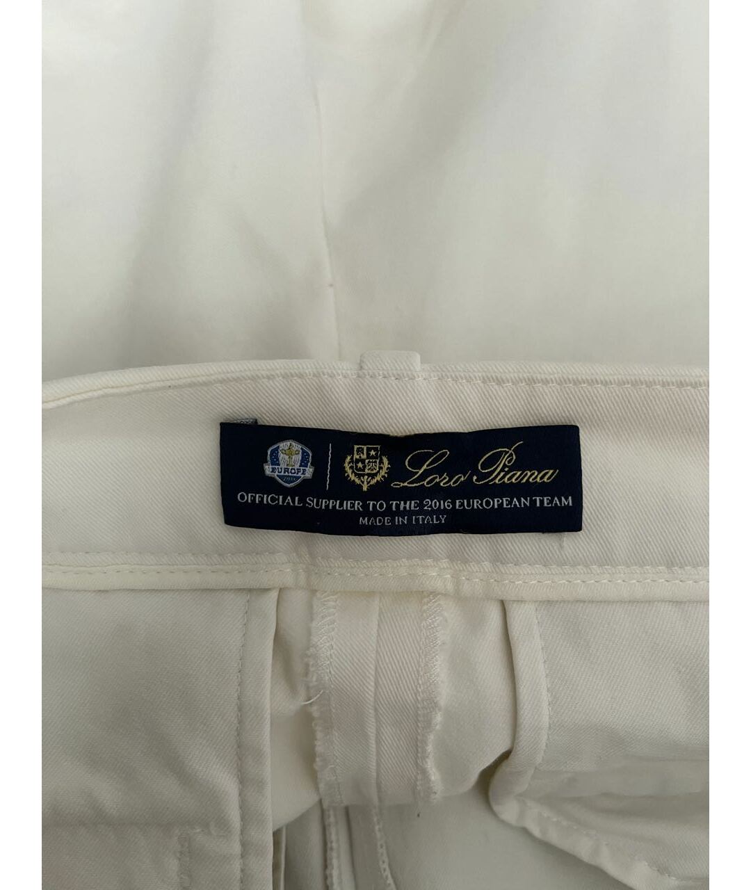 LORO PIANA Белые хлопко-эластановые шорты, фото 4