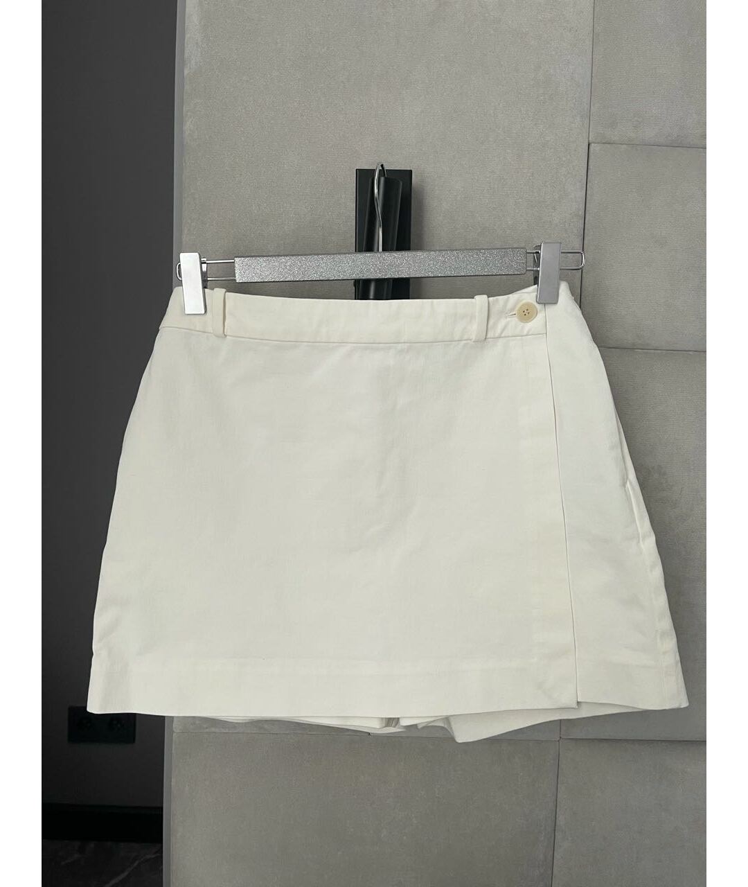 LORO PIANA Белые хлопко-эластановые шорты, фото 6