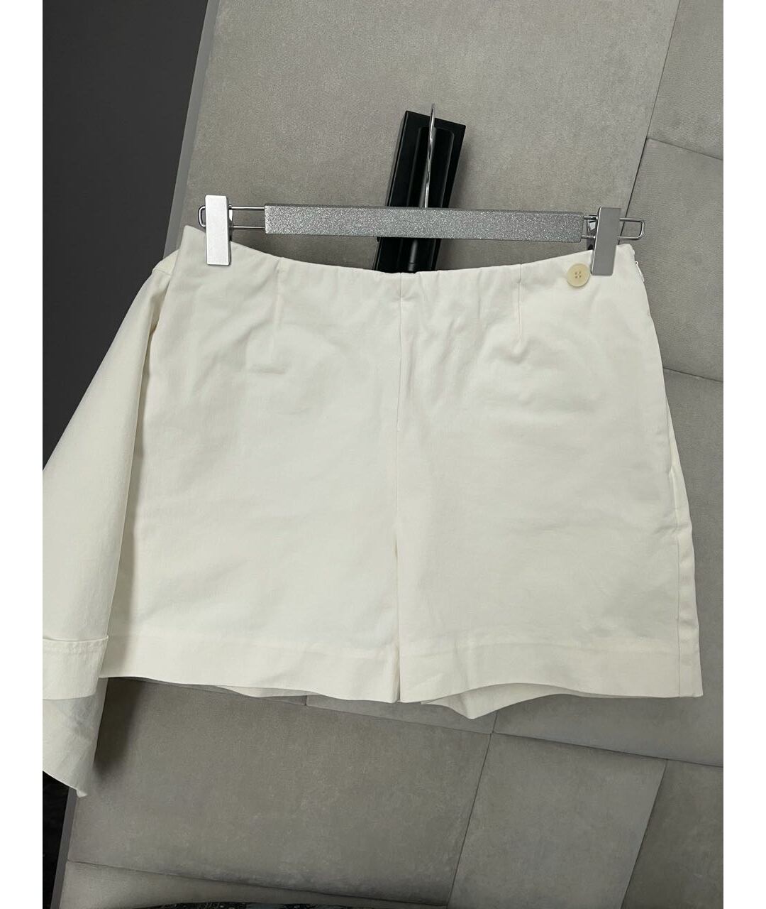 LORO PIANA Белые хлопко-эластановые шорты, фото 3