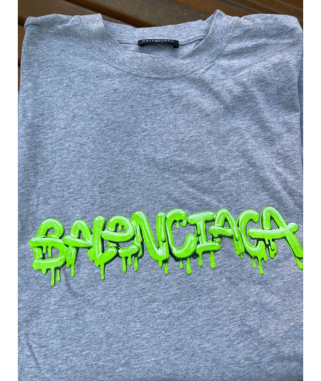 BALENCIAGA Серая футболка, фото 3