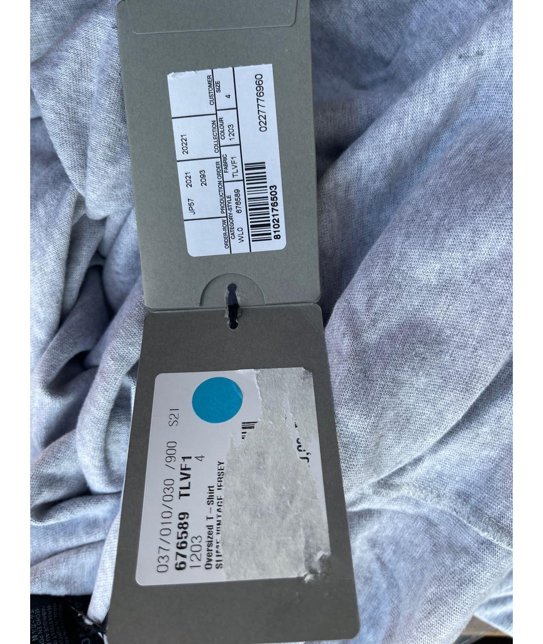 BALENCIAGA Серая футболка, фото 4