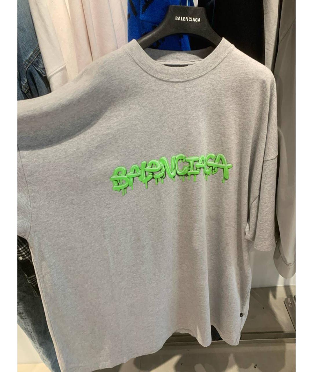 BALENCIAGA Серая футболка, фото 5