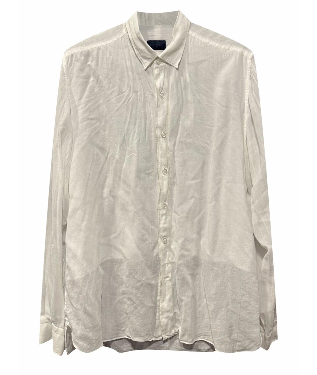 LANVIN Белая хлопко-шелковая классическая рубашка, фото 1