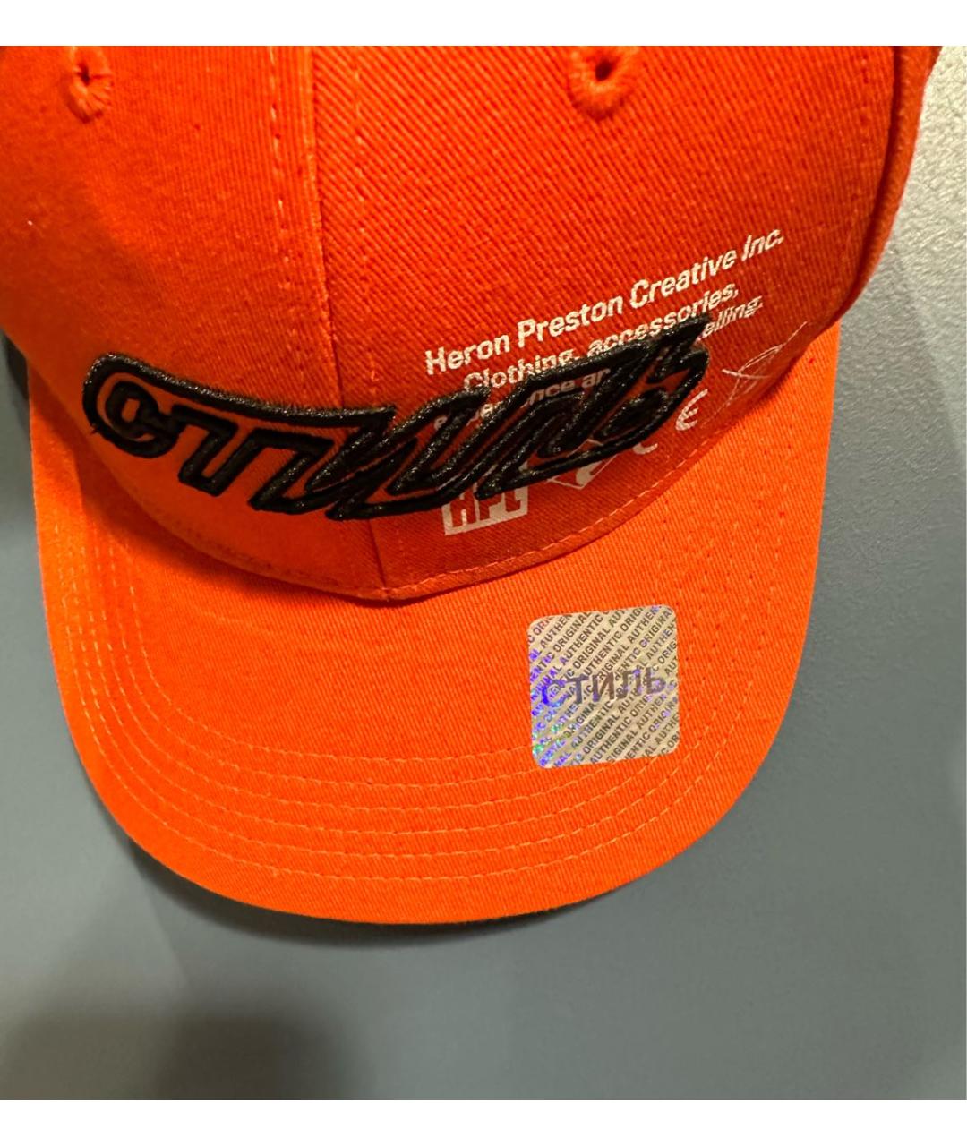 HERON PRESTON Оранжевая хлопковая кепка/бейсболка, фото 2