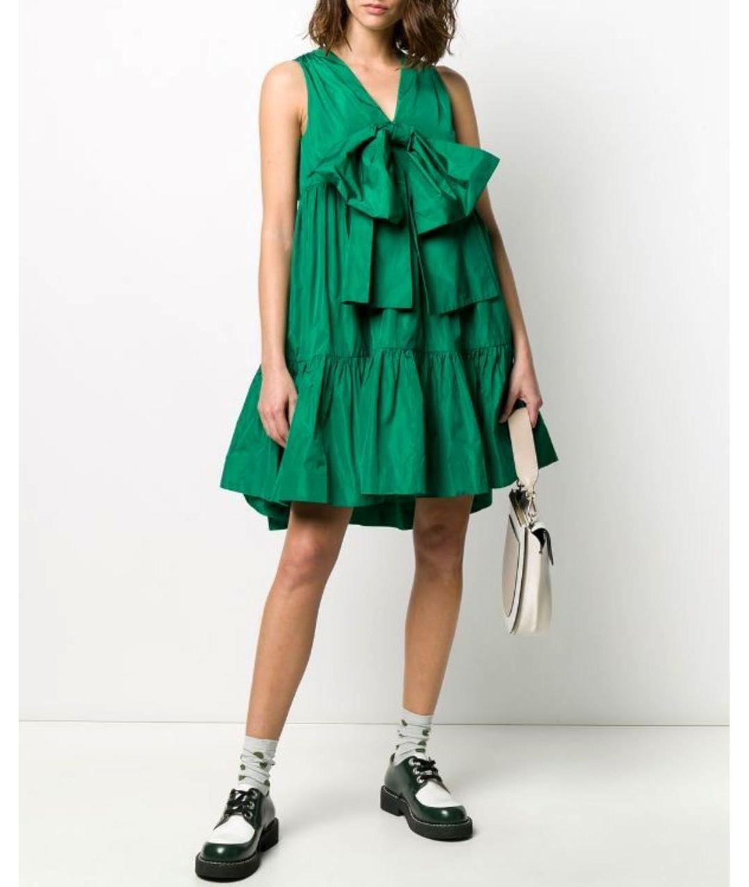MSGM Зеленые полиэстеровое коктейльное платье, фото 6