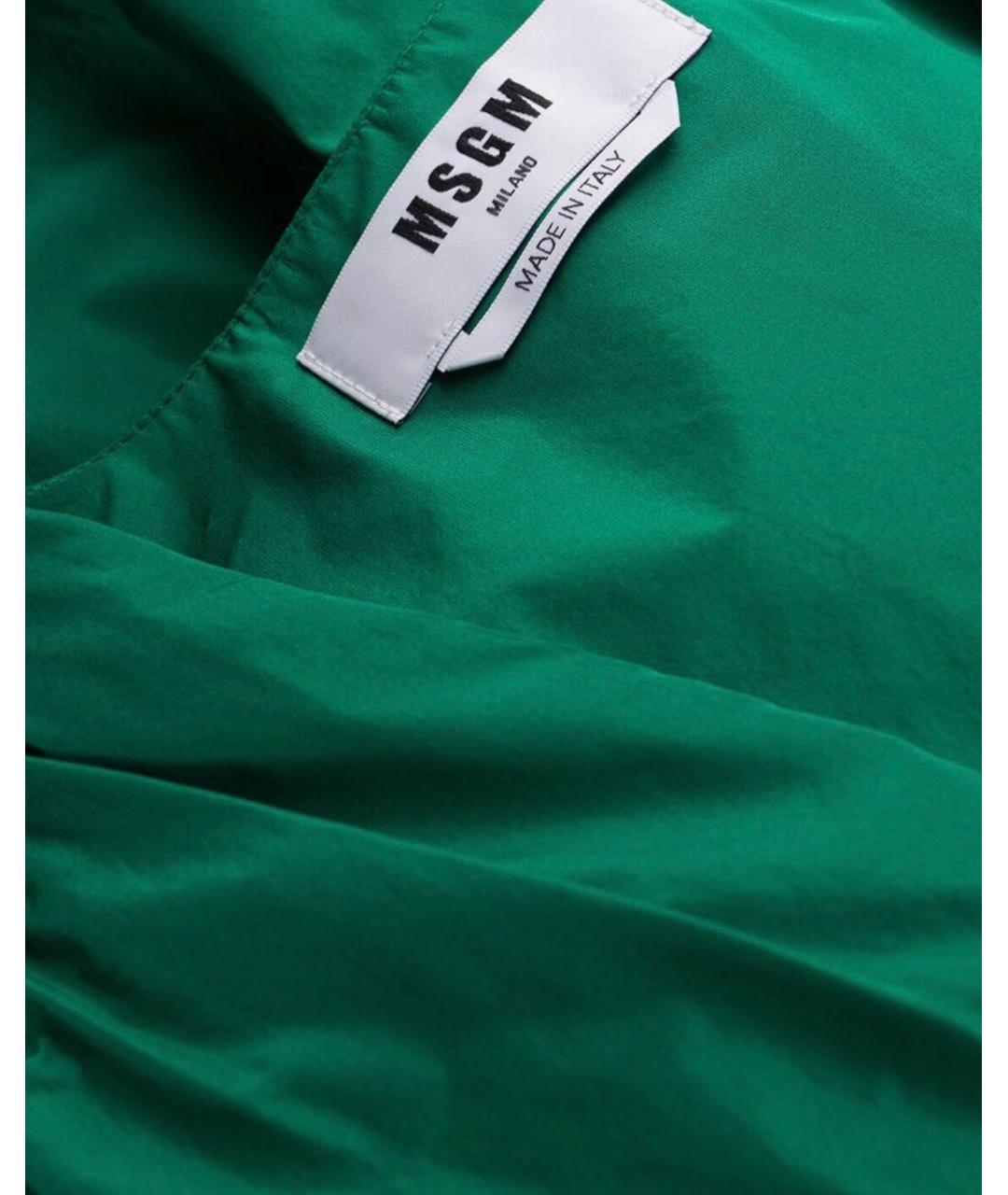 MSGM Зеленые полиэстеровое коктейльное платье, фото 3