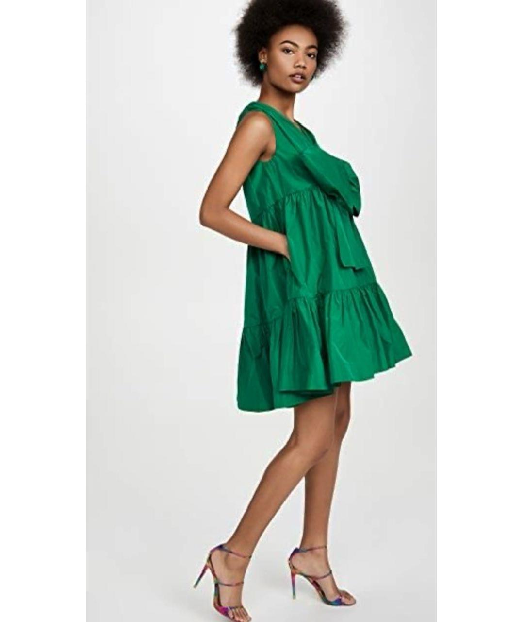 MSGM Зеленые полиэстеровое коктейльное платье, фото 7