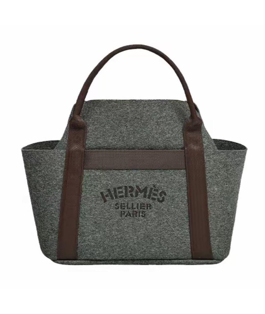 HERMES PRE-OWNED Антрацитовая сумка с короткими ручками, фото 1