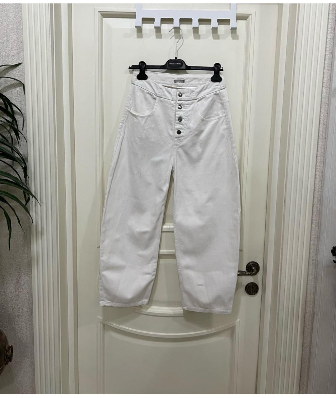 12 STOREEZ Белые хлопковые прямые джинсы, фото 8