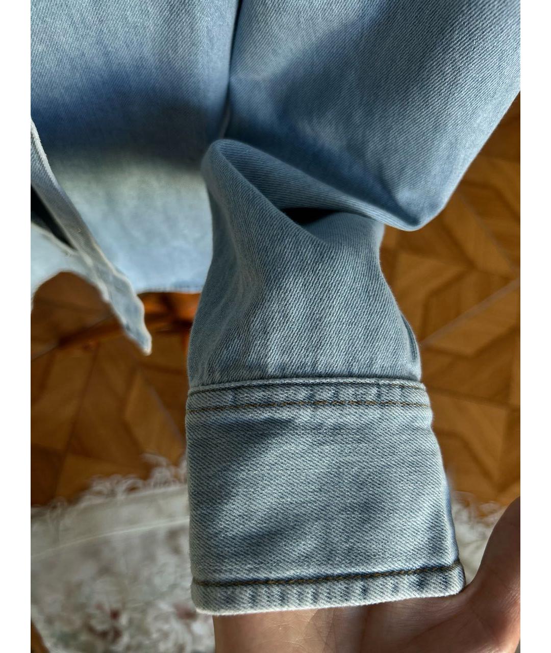 DIESEL Голубая хлопковая кэжуал рубашка, фото 7