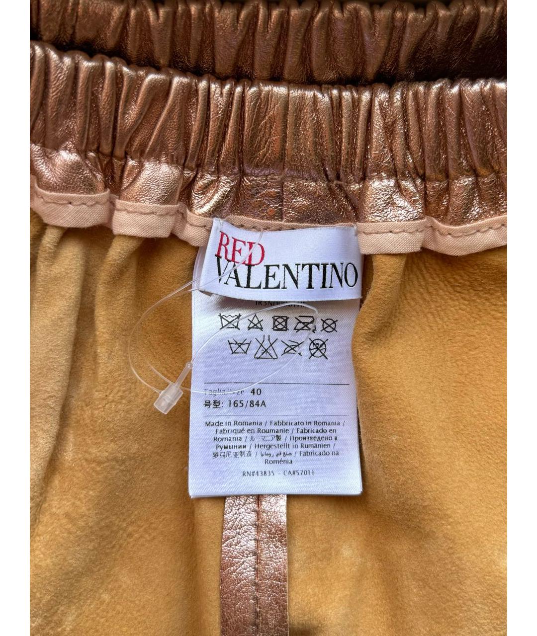 RED VALENTINO Мульти кожаные шорты, фото 3