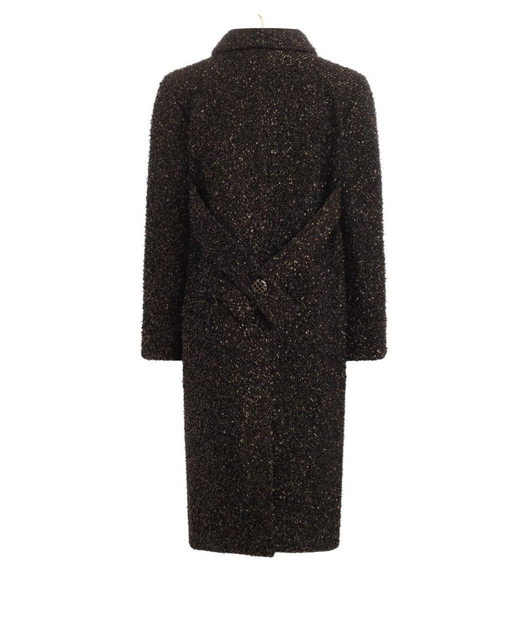 CHANEL PRE-OWNED Коричневое шерстяное пальто, фото 2