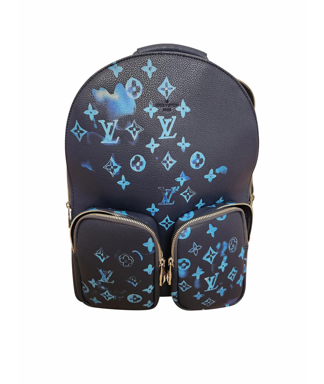 LOUIS VUITTON Синий кожаный рюкзак, фото 1