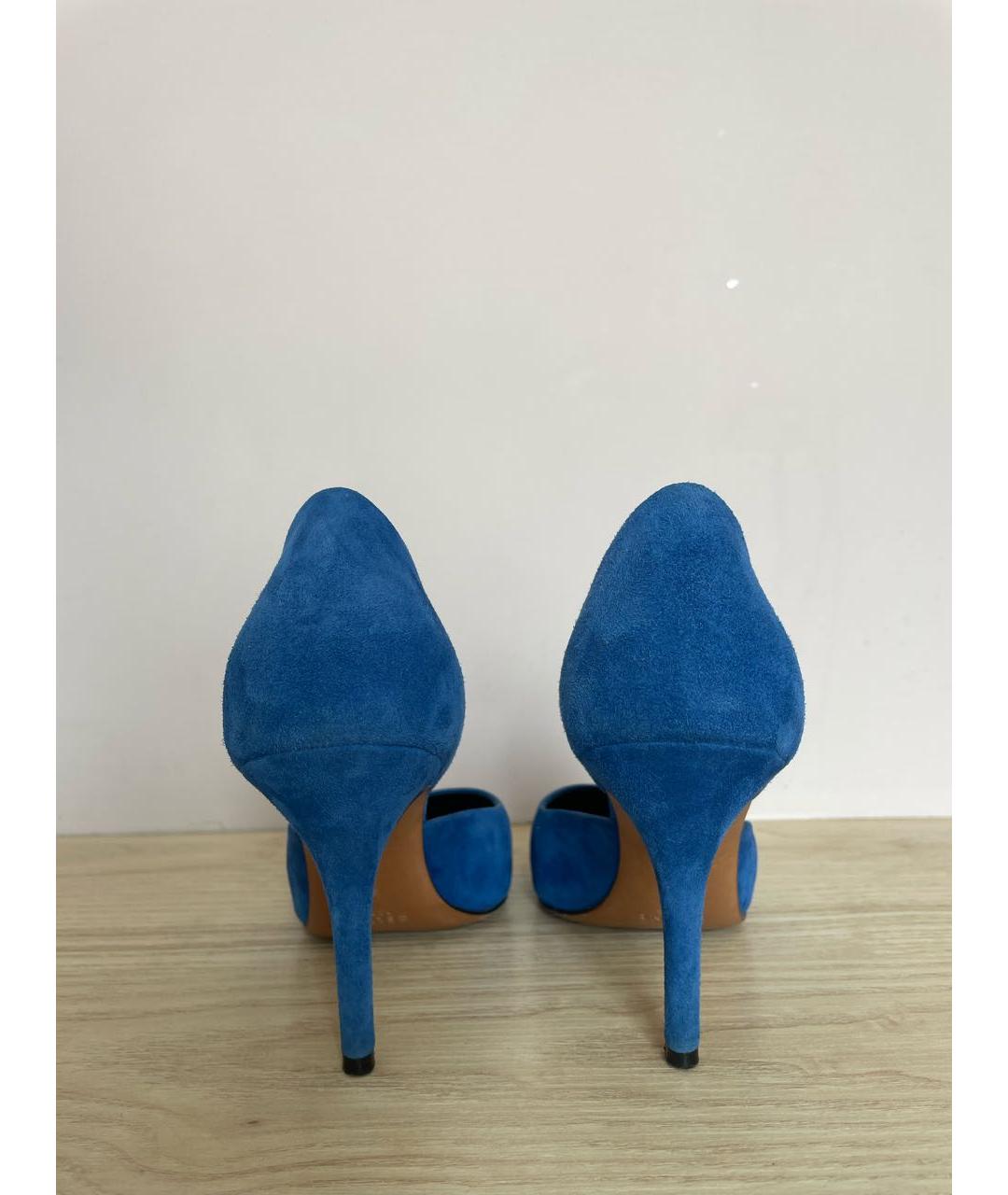 CELINE PRE-OWNED Синие замшевые туфли, фото 4