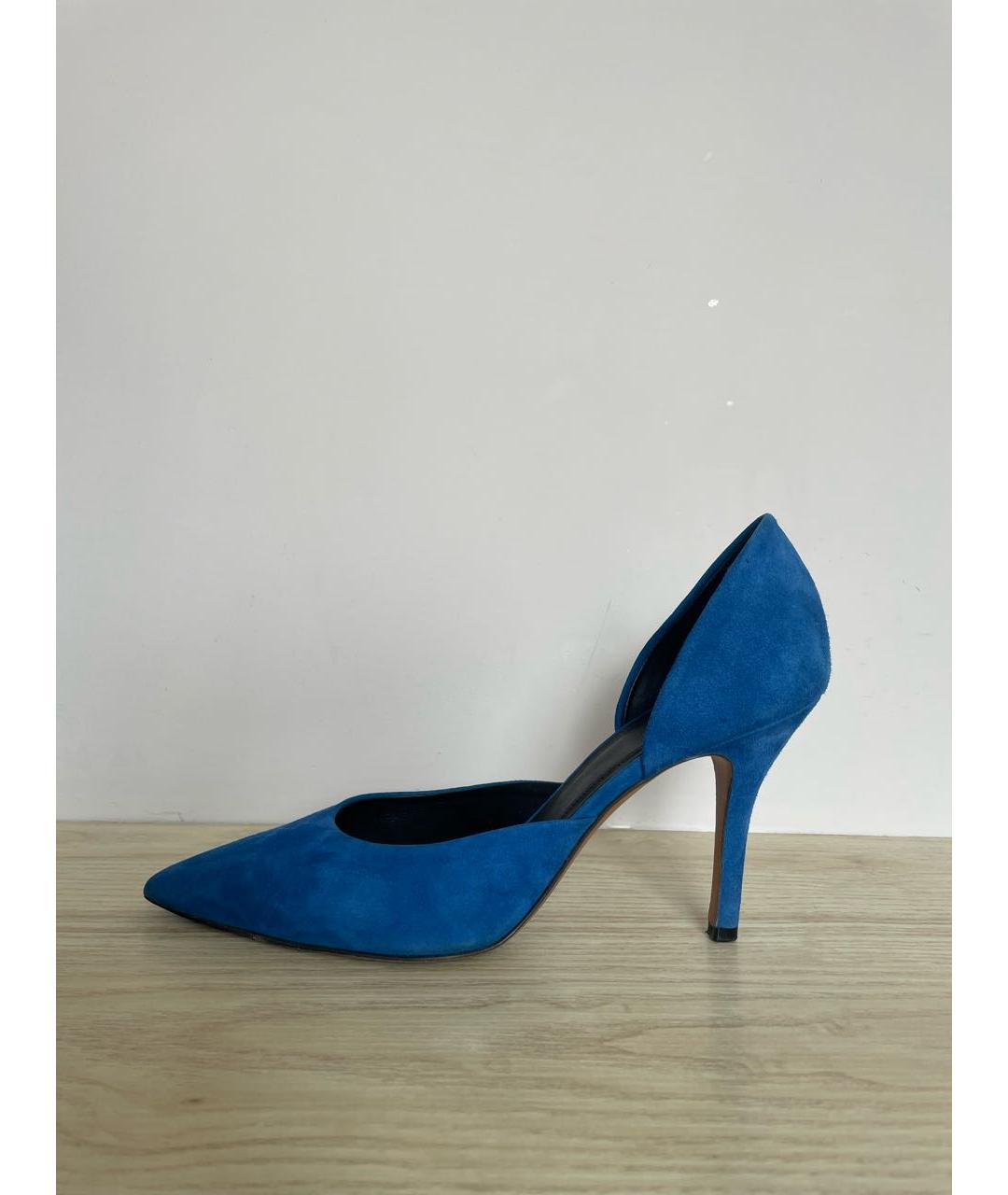 CELINE PRE-OWNED Синие замшевые туфли, фото 6