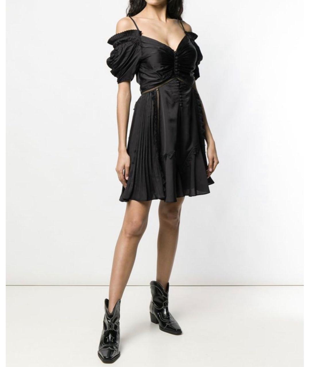 SELF-PORTRAIT Черное полиэстеровое коктейльное платье, фото 7
