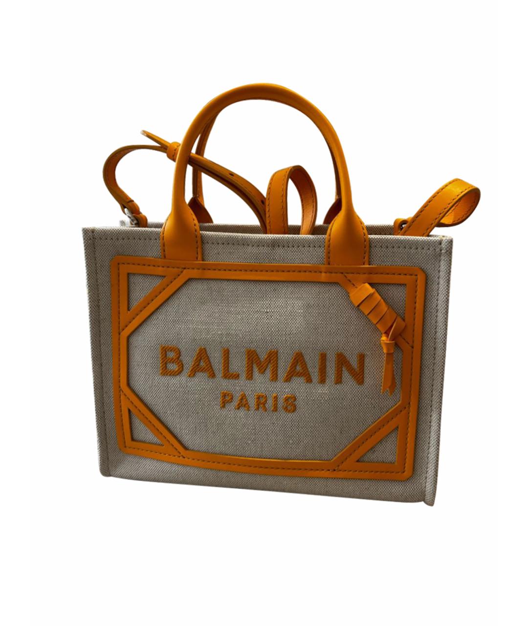 BALMAIN Оранжевая сумка тоут, фото 1