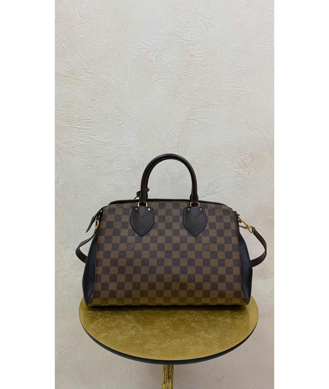 LOUIS VUITTON PRE-OWNED Коричневая кожаная сумка с короткими ручками, фото 3