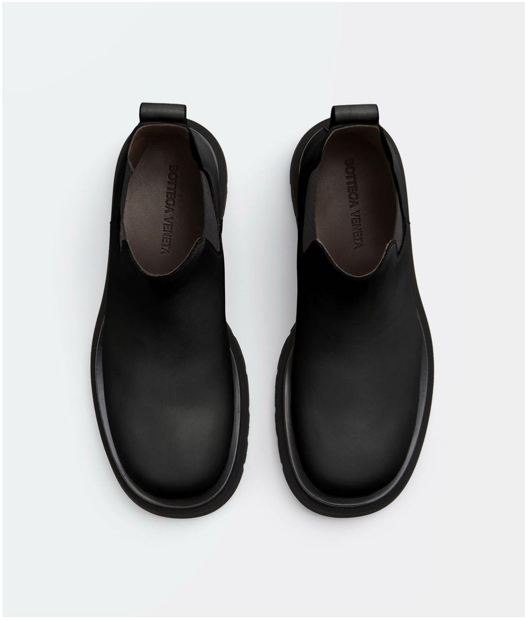 BOTTEGA VENETA Черные кожаные ботинки, фото 2