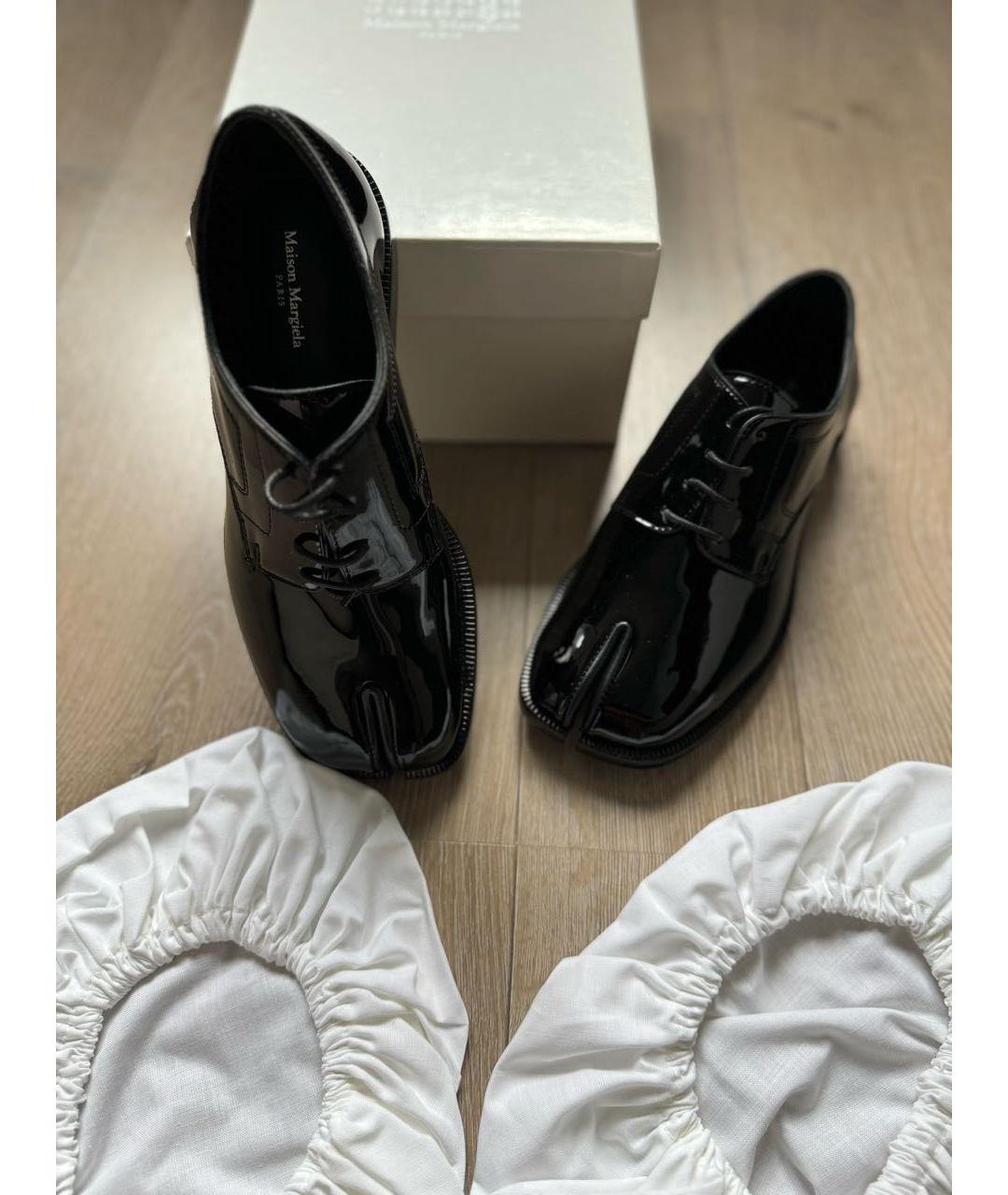 MAISON MARGIELA Черные туфли из лакированной кожи, фото 7
